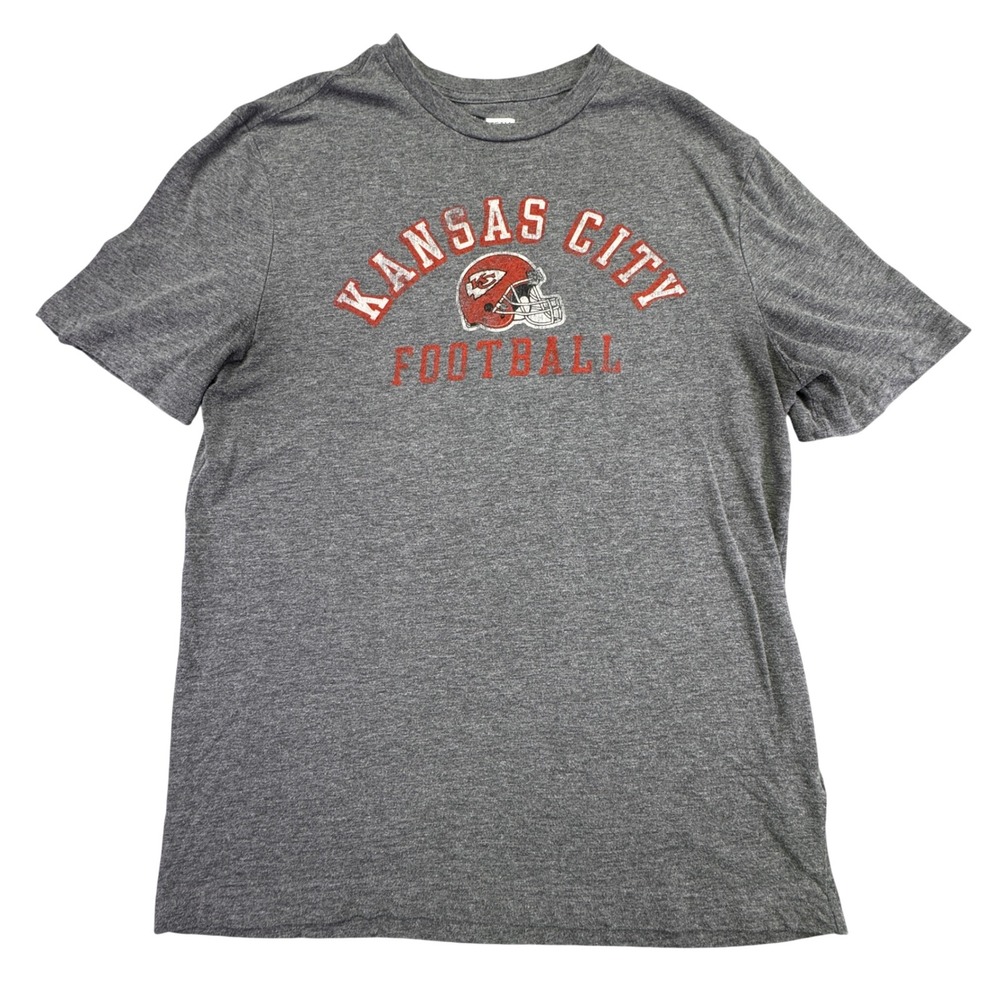 NFL‎ Kansas City Chiefs Men's Medium Football T Shirt Gray Team Apparel
